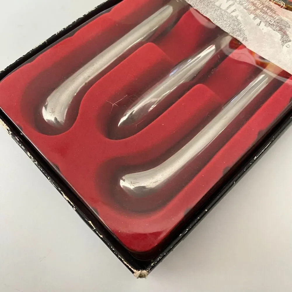 Pistol Grip Carving Set‎ 3pc ESTIA Stainless Steel Made in Korea in Box Vintage